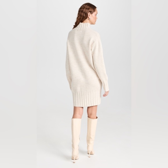 NAADAM Marled Cashmere Turtleneck Tunic Dress 90% wool/10% cashmere - Picture 3 of 12